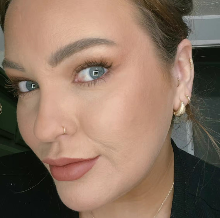 Nose, Lip or Cartilage Faux Ring Hoop Adjustable Unisex - Handmade 6mm 8mm 10mm sizes - 20g wire