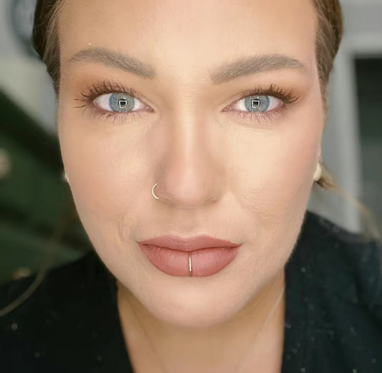 Nose, Lip or Cartilage Faux Ring Hoop Adjustable Unisex - Handmade 6mm 8mm 10mm sizes - 20g wire