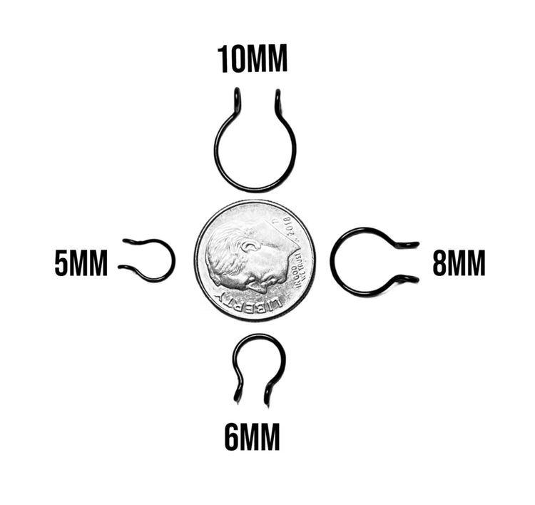 Faux Septum Nose Ring Clip-on Handmade 22-20 guage/5mm-10mm sizes