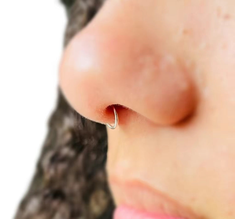 Faux Septum Nose Ring Clip-on Handmade 22-20 guage/5mm-10mm sizes