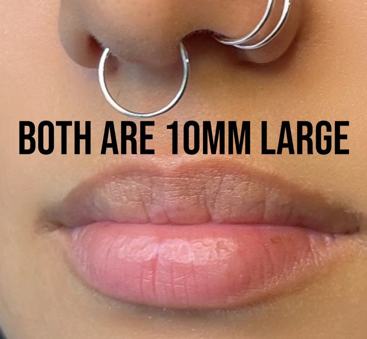 Septum and Double Nose Ring Faux Adjustable Set