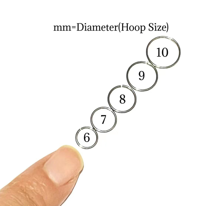Double Twisted Wire Nose Lip or Cartilage Faux Ring Hoop Adjustable Unisex Handmade 6mm 8mm 10mm sizes - 20g wire
