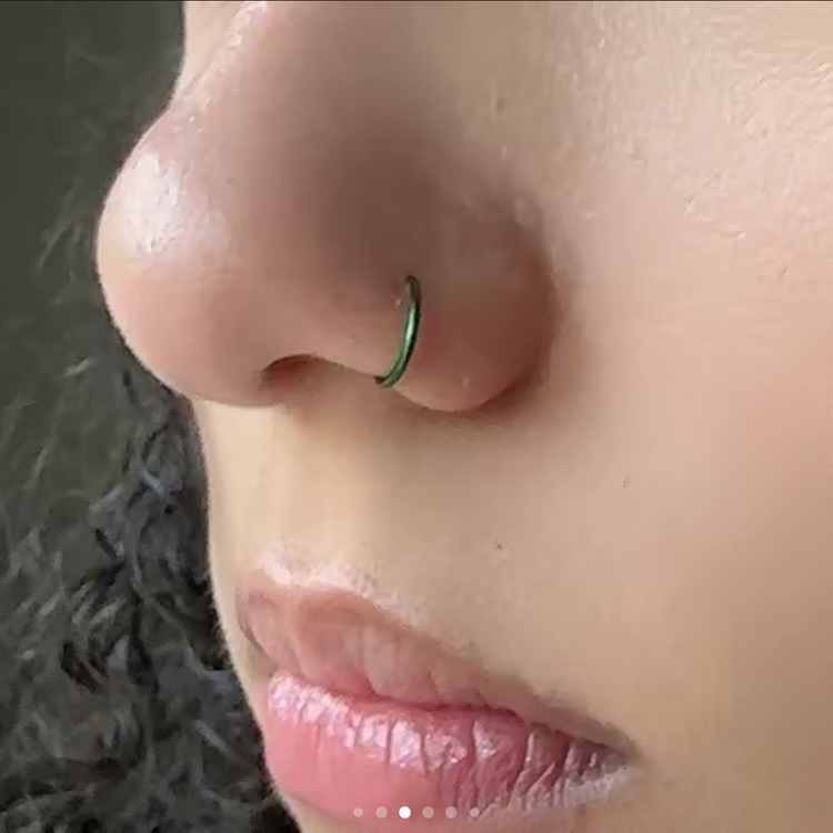 handmade adjustable unisex nose lip or cartilage faux ring hoop