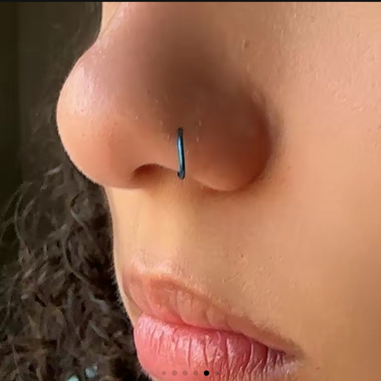 handmade adjustable unisex nose lip or cartilage faux ring hoop