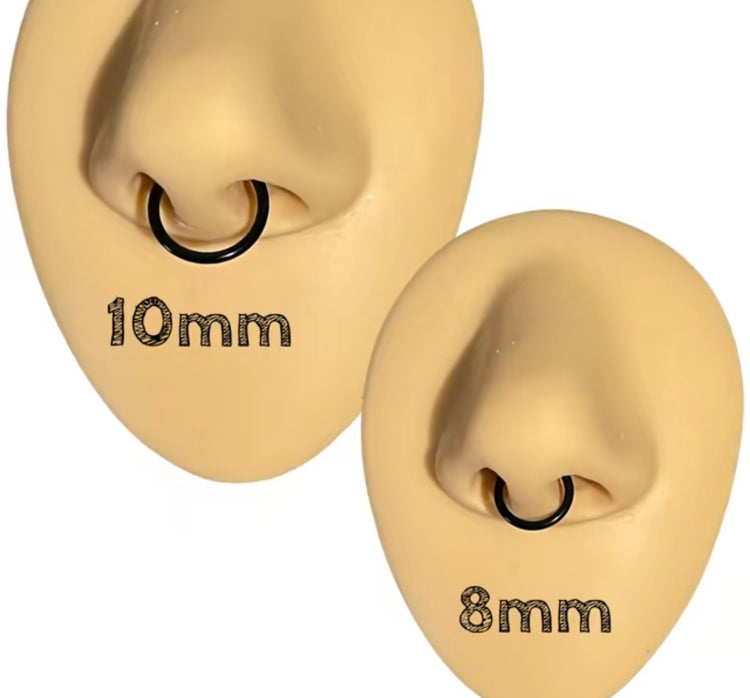 thick faux septum nose ring clip-on 16 gauge