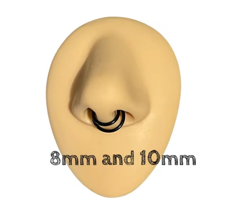 thick faux septum nose ring clip-on 16 gauge