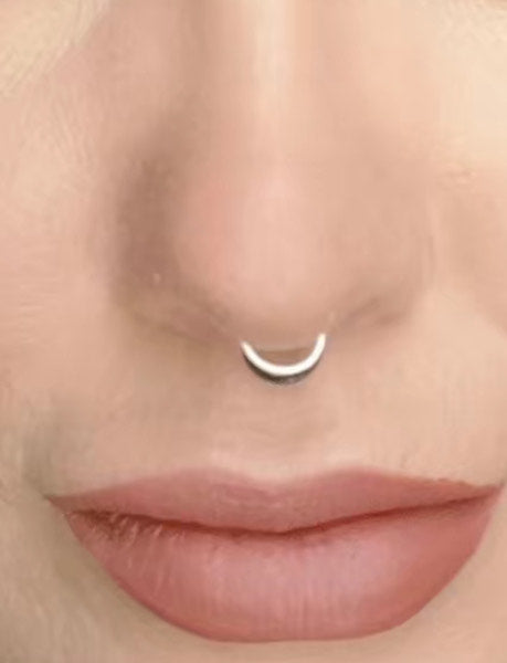 stackable faux septum rings - handmade copper wire - 20g & 18g