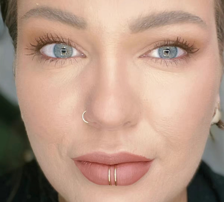 double ring for nose or lip adjustable clip on - handmade costume jewelry & accessories